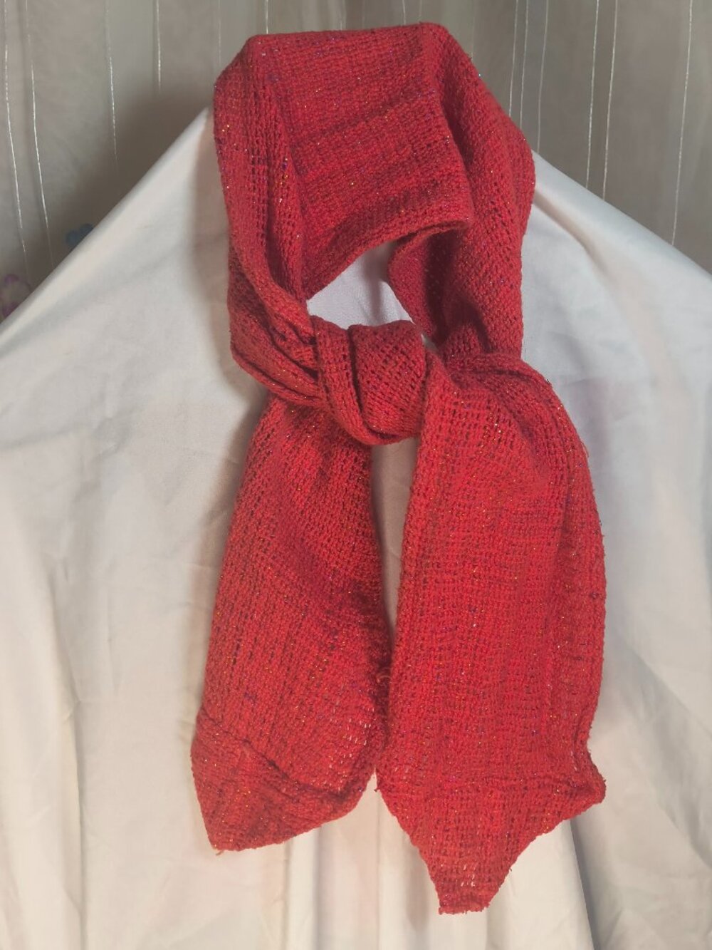 Unbranded Scarf with metallic threads 5 by 44 inches
